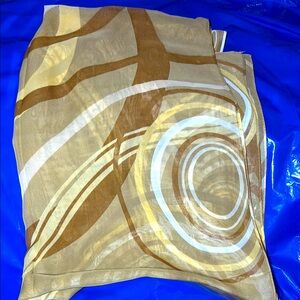 Abstract Brown and Tan Scarf